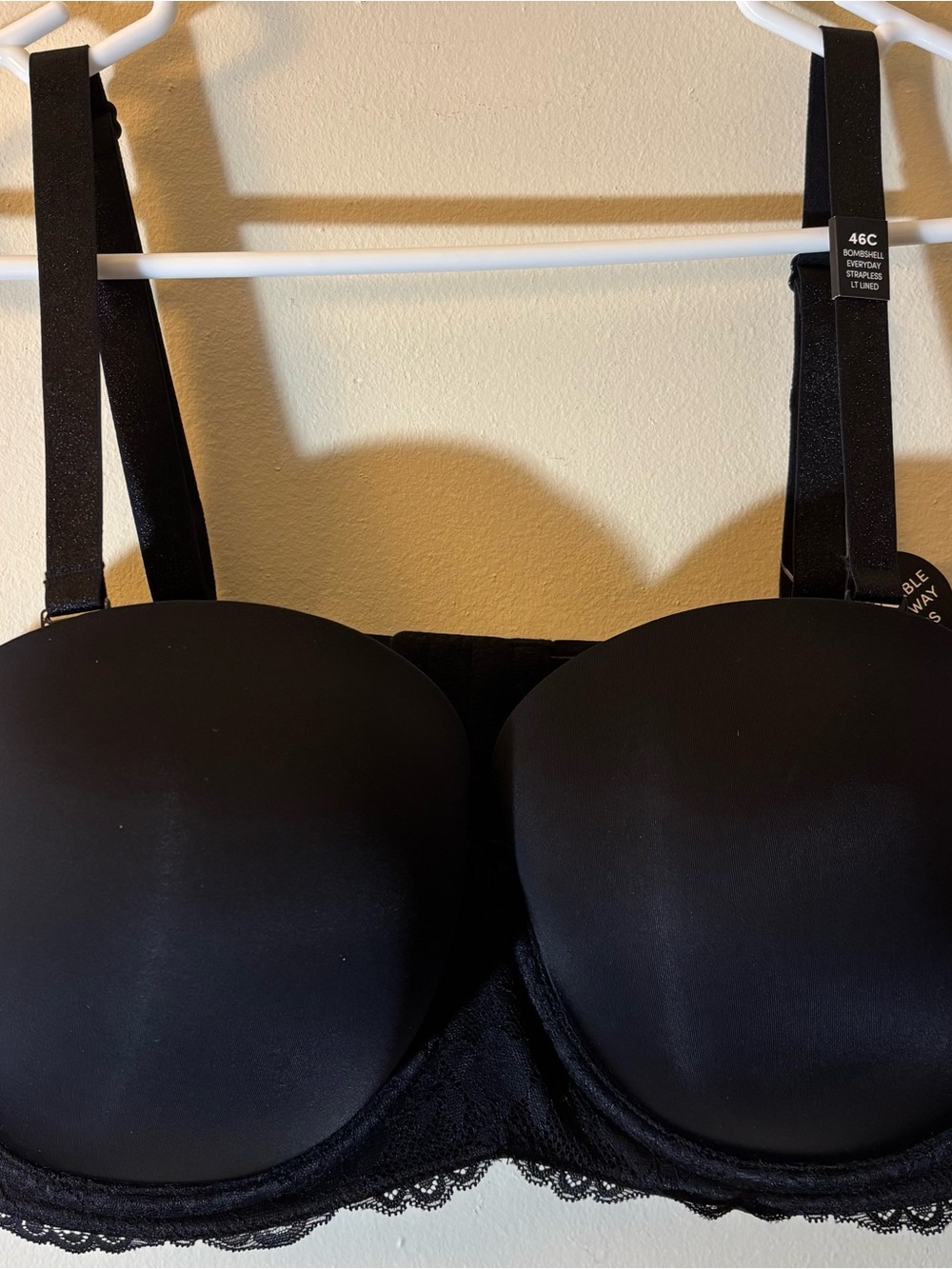 Torrid Bombshell Everyday Multi-way Straps Strapless Underwire Bra Black 46C NWT